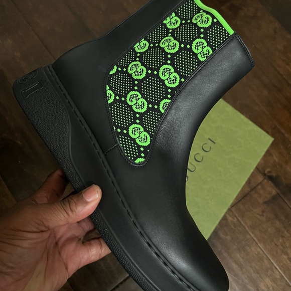 Gucci GG Supreme Slip-On Ankle Boots - Picture 6 of 14